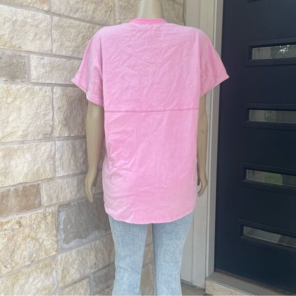 NWT Boutique Pink Short Sleeve Tee Fantastic Fawn Womens Sz Large - Picture 6 of 8